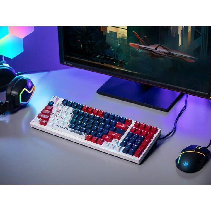 Mechaninė žaidimų klaviatūra A4Tech Bloody S98 USB, Navy