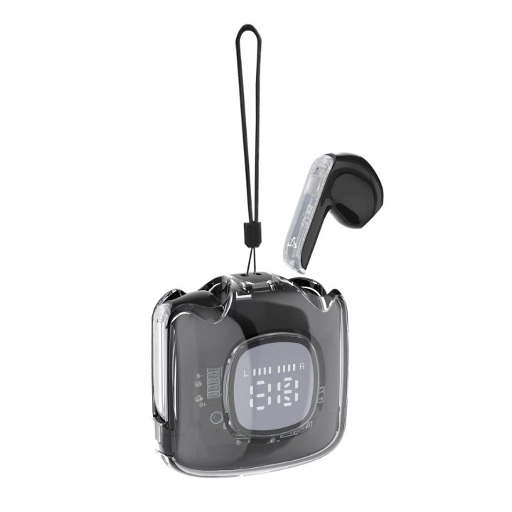 Juodos Bluetooth į ausį dedamos ausinės Sbox EB-TWS148