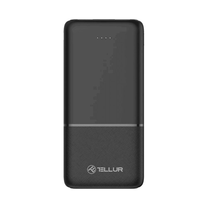 Juodas 10000 mAh išorinis akumuliatorius