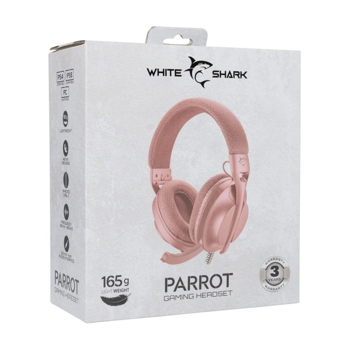 Žaidimų ausinės White Shark GH-2440 Parrot Pink