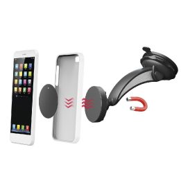 Magnetinis automobilinis telefono laikiklis su siurbtuku, 360° pasukamas