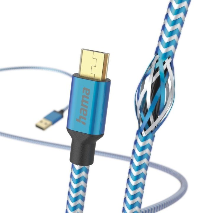 Mėlynas USB-A į Micro-USB įkrovimo laidas, 1,5 m