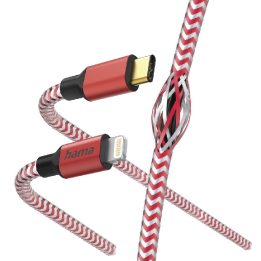 Raudonas USB-C – Lightning įkrovimo laidas, 1,5 m