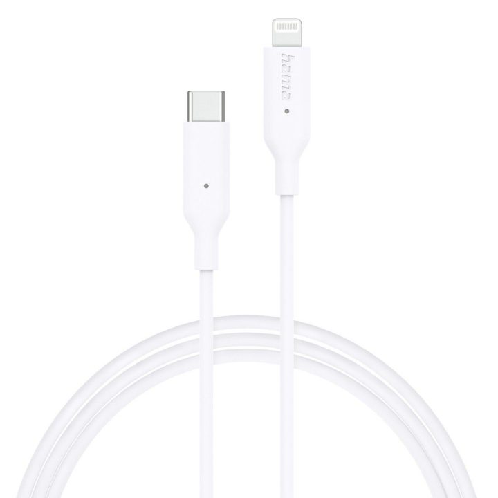 USB-C į Lightning įkrovimo laidas Hama, 1 m, baltas