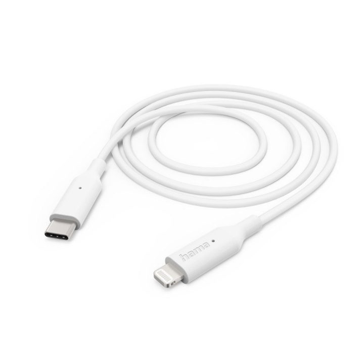 USB-C į Lightning įkrovimo laidas Hama, 1 m, baltas