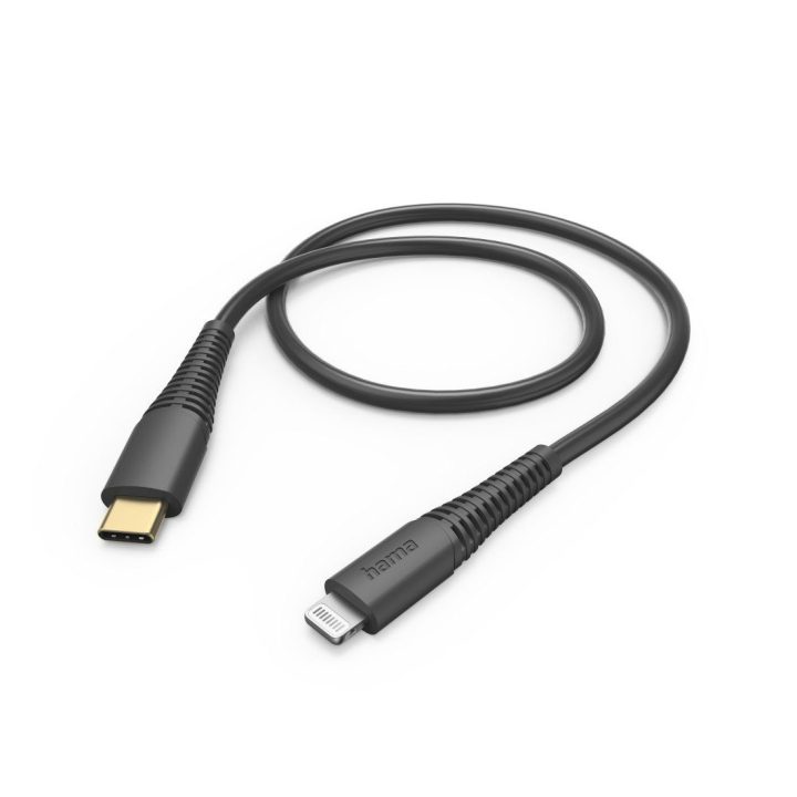 USB-C–Lightning įkrovimo laidas, 1,5 m, juodas