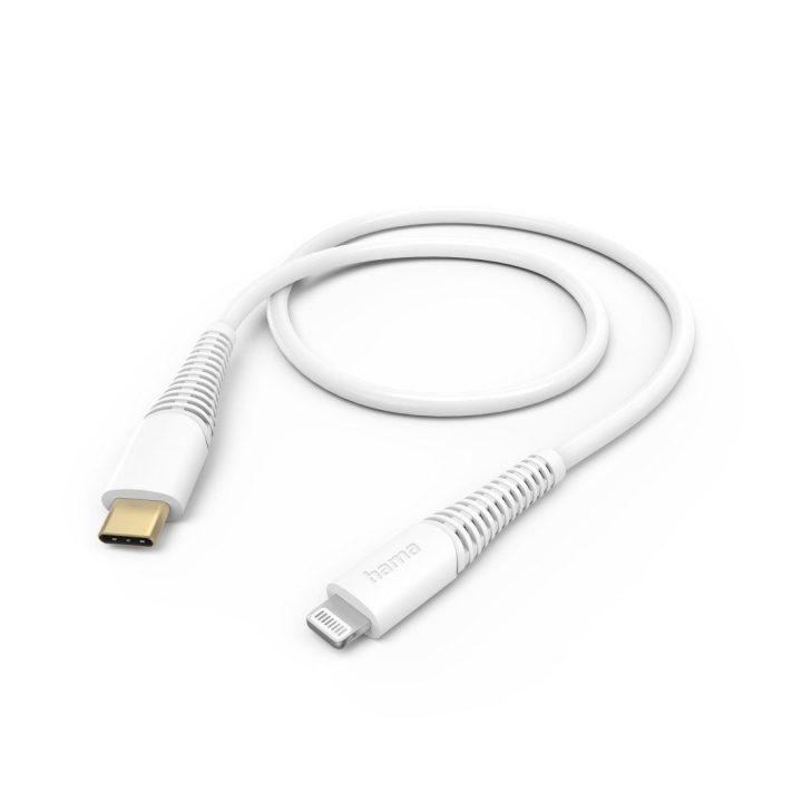 USB-C – Lightning įkrovimo laidas, 1,5 m, baltas