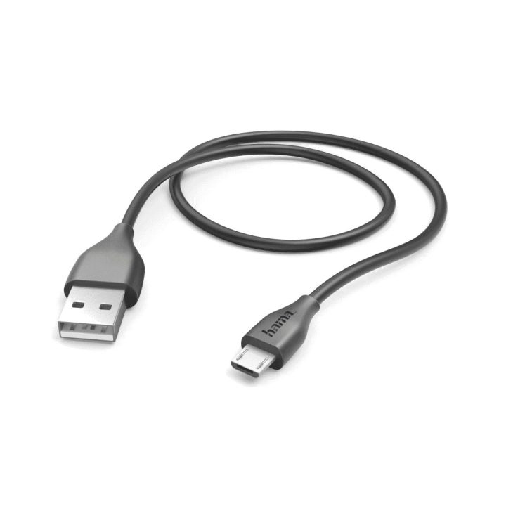 Micro-USB įkrovimo ir duomenų kabelis, 1,4 m, juodas