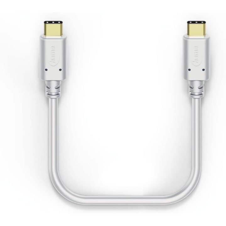 USB-C į USB-C įkrovimo ir duomenų laidas, 1,5 m, baltas
