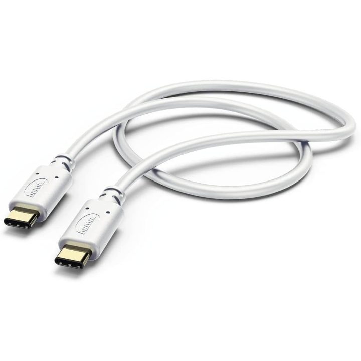 USB-C į USB-C įkrovimo ir duomenų laidas, 1,5 m, baltas