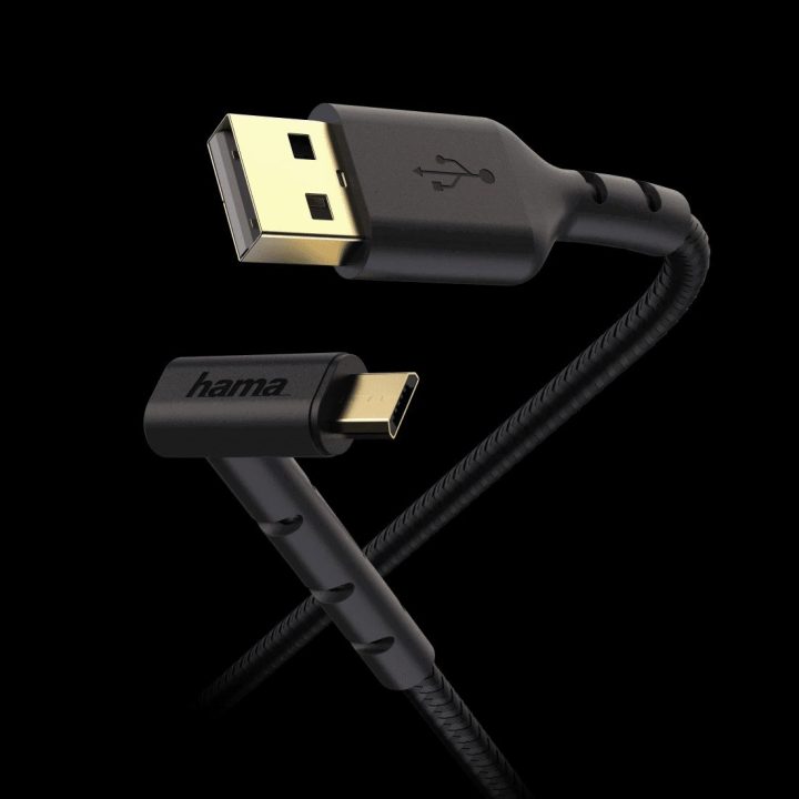 Micro-USB įkrovimo ir duomenų kabelis 1,5 m, juodas