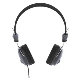 Juodos on-ear ausinės su 3,5 mm jungtimi