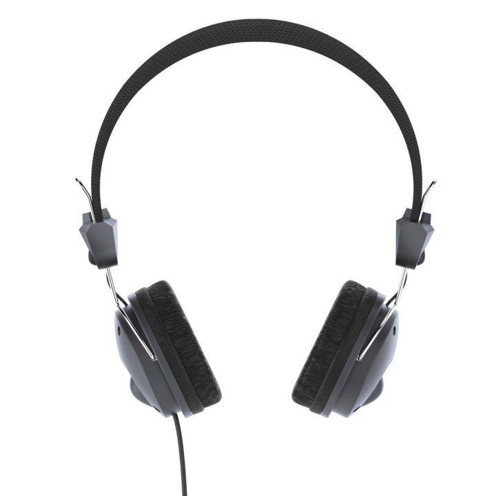 Juodos on-ear ausinės su 3,5 mm jungtimi