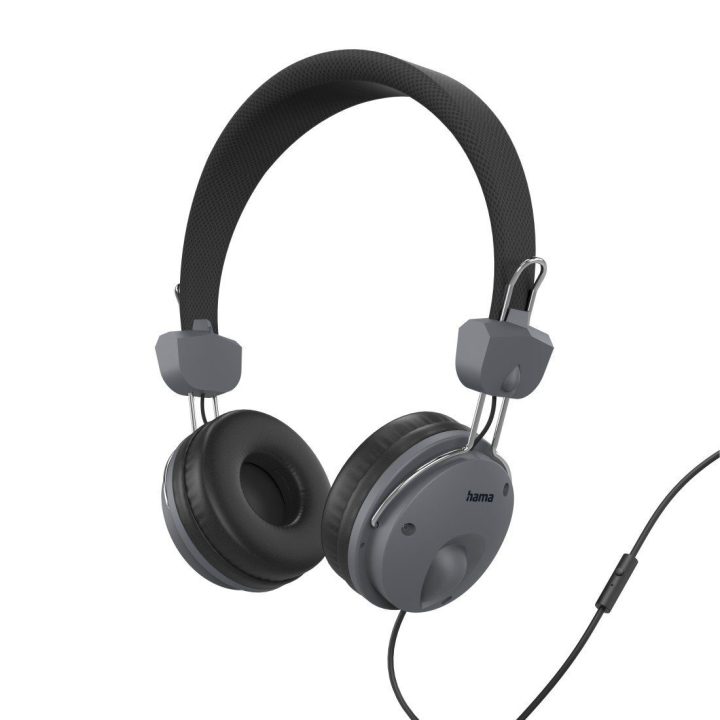 Juodos on-ear ausinės su 3,5 mm jungtimi