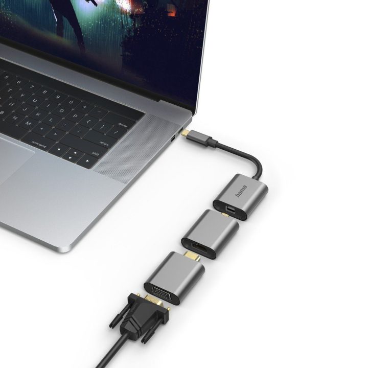 6in1 USB-C adapteris su Mini DisplayPort, HDMI ir VGA