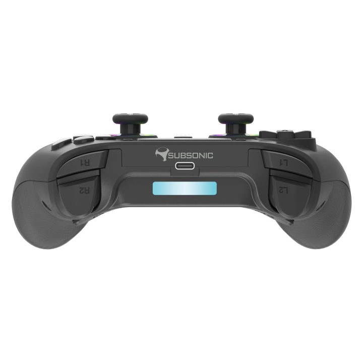 Juodas belaidis žaidimų valdiklis PS4 ir PC
