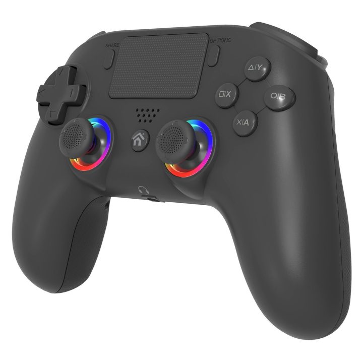 Juodas belaidis žaidimų valdiklis PS4 ir PC