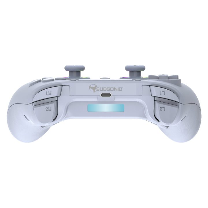 Baltas belaidis valdiklis PS4 ir PC