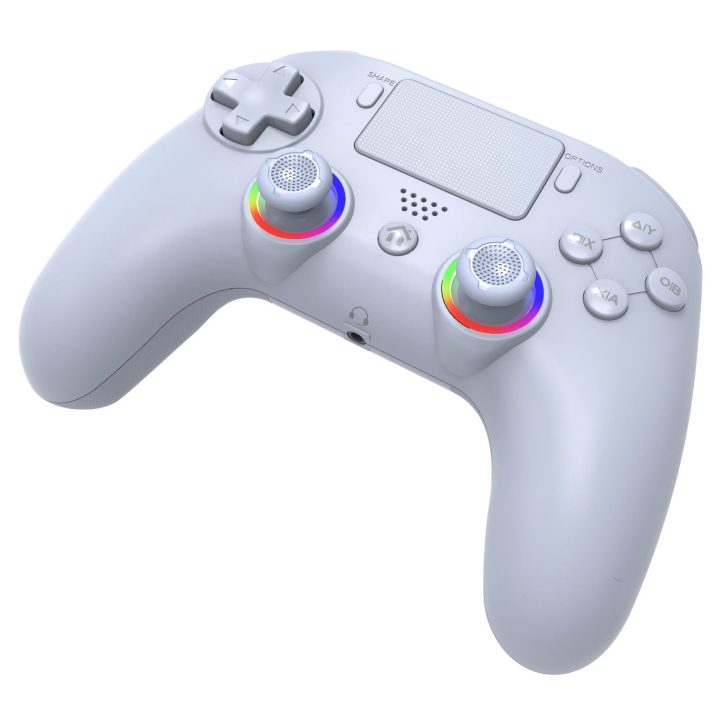 Baltas belaidis valdiklis PS4 ir PC