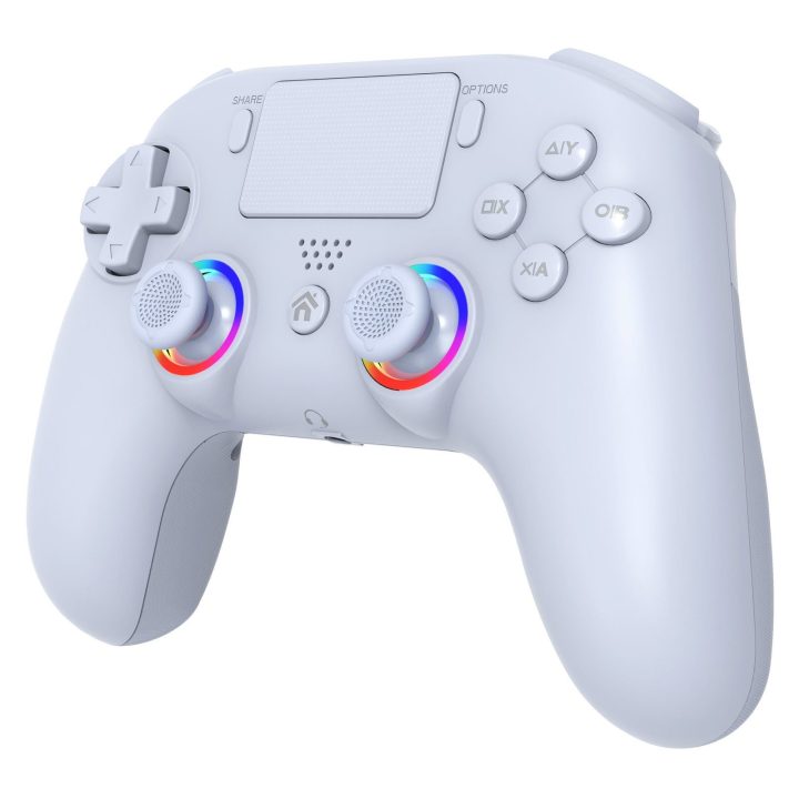 Baltas belaidis valdiklis PS4 ir PC
