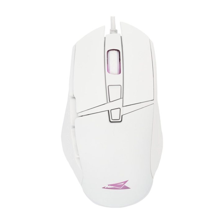 Baracuda Raptor White žaidimų pelė su 8 mygtukais