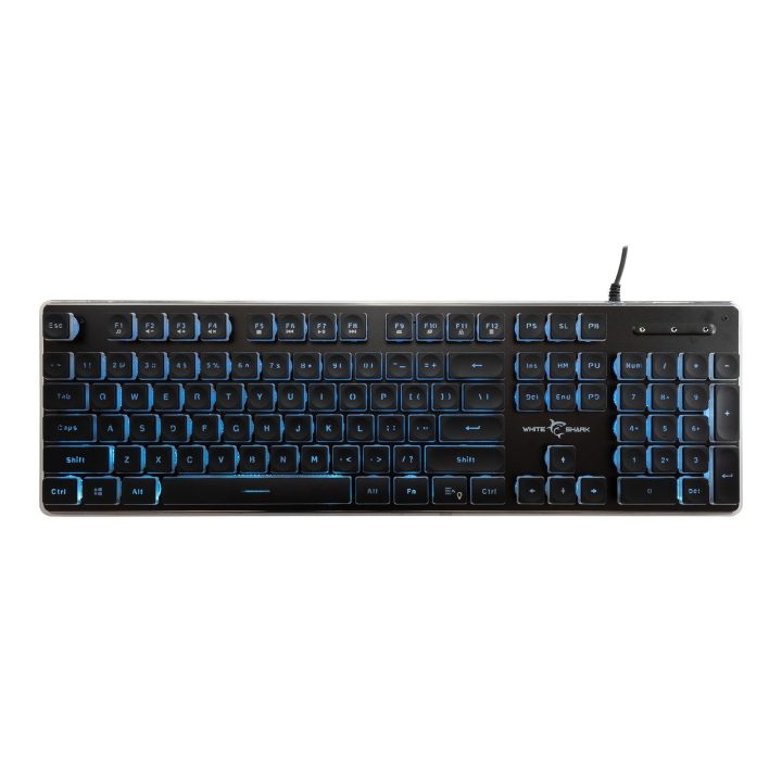 Juoda žaidimų klaviatūra White Shark Tachi