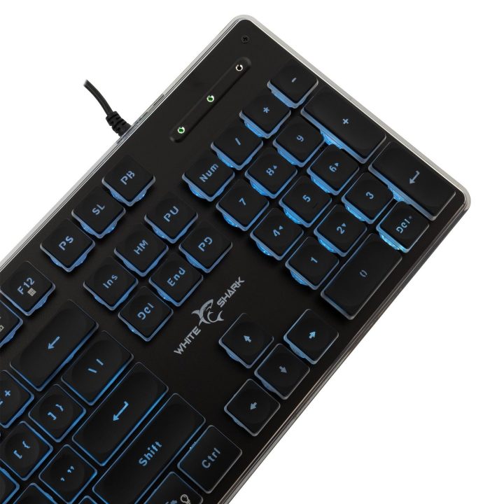 Juoda žaidimų klaviatūra White Shark Tachi