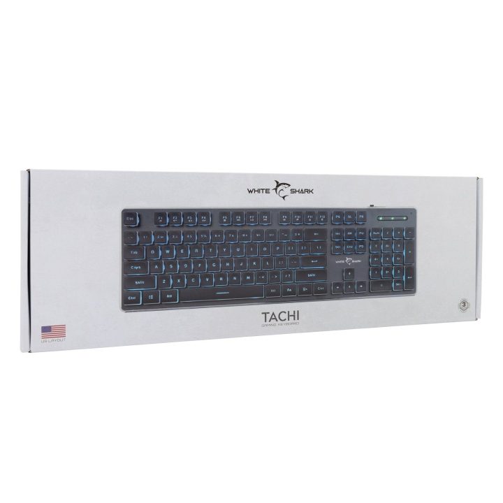Juoda žaidimų klaviatūra White Shark Tachi
