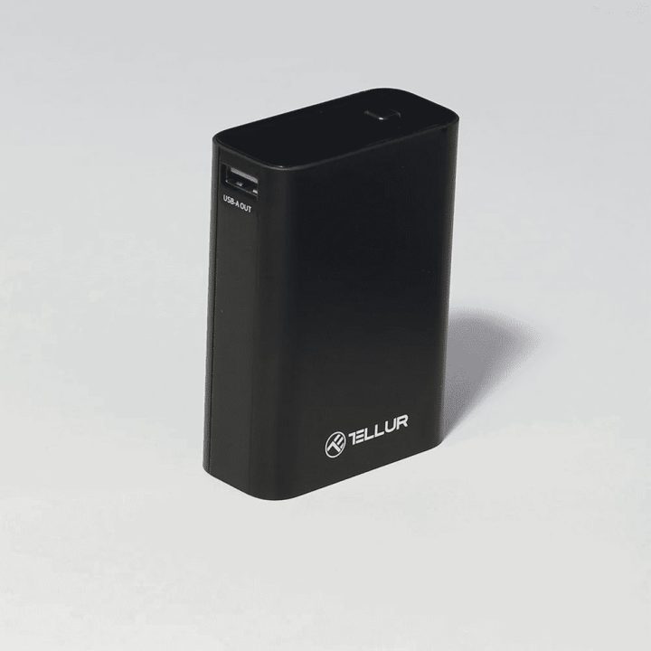 Juoda 20000 mAh išorinė baterija Tellur PD702 Compact Pro