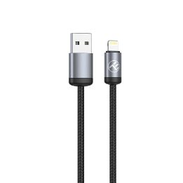 Juodas USB į „Lightning“ kabelis, 3 A, 1 m