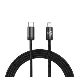 Tellur Minimalist USB-C į Lightning kabelis, 3A, 1 m, juodas