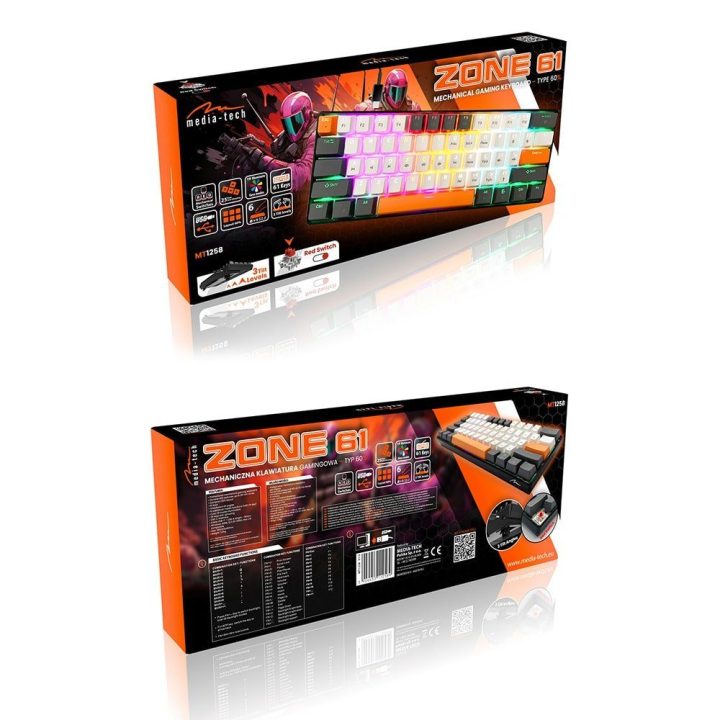 Žaidimų klaviatūra Media-Tech Zone 61, 61 klavišo