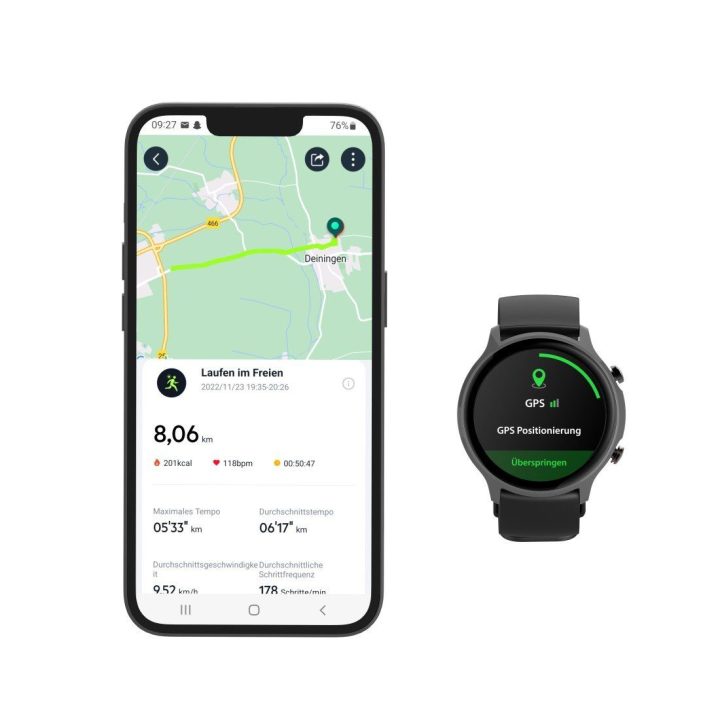 Išmanusis laikrodis Hama Fit Watch 6910, juodas / tamsiai pilkas