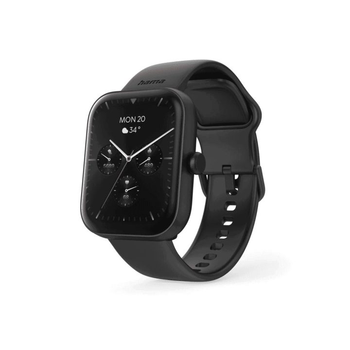 Juodas išmanusis laikrodis Hama Fit Watch 5000