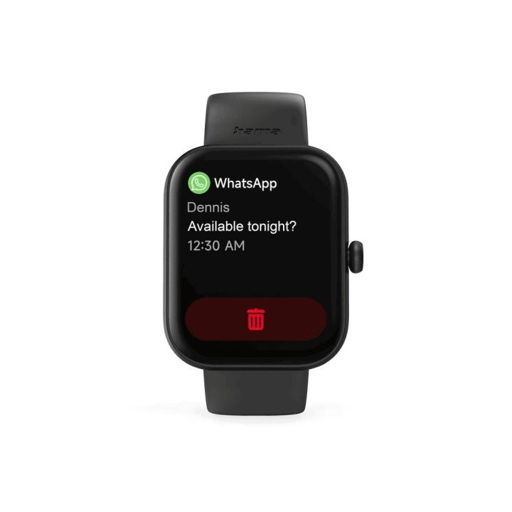 Juodas išmanusis laikrodis Hama Fit Watch 5000