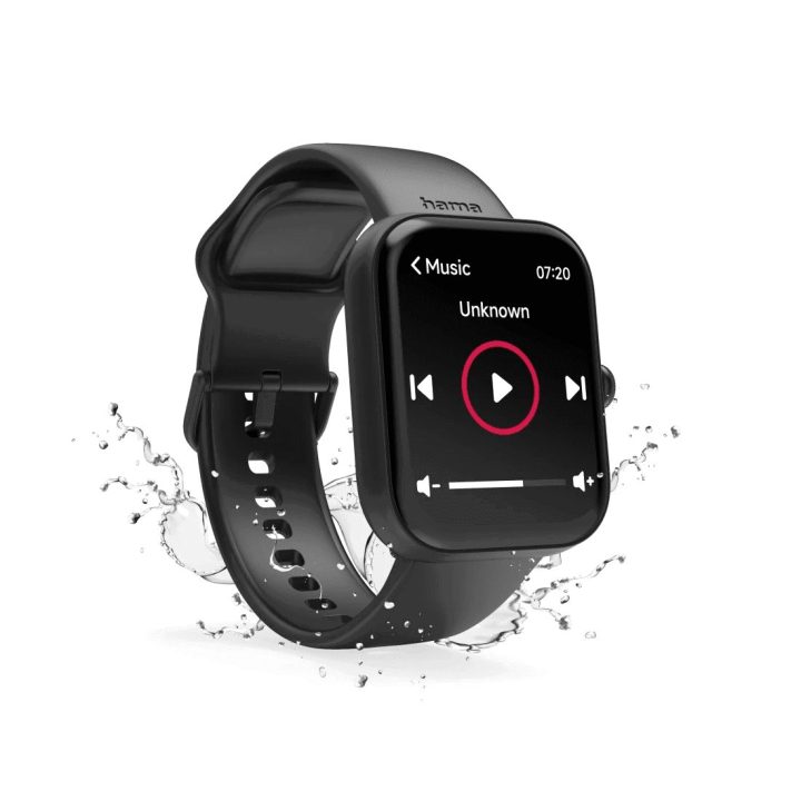Juodas išmanusis laikrodis Hama Fit Watch 5000
