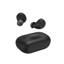 Juodos belaidės „True Wireless“ ausinės su „Bluetooth 5.0“