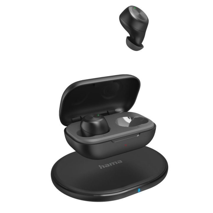 Juodos belaidės „True Wireless“ ausinės su „Bluetooth 5.0“