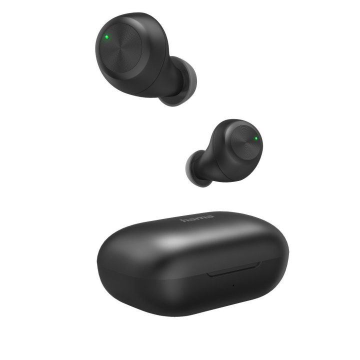Juodos belaidės „True Wireless“ ausinės su „Bluetooth 5.0“