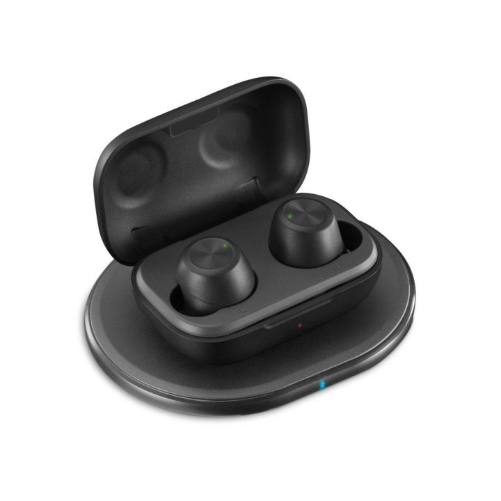 Juodos belaidės „True Wireless“ ausinės su „Bluetooth 5.0“