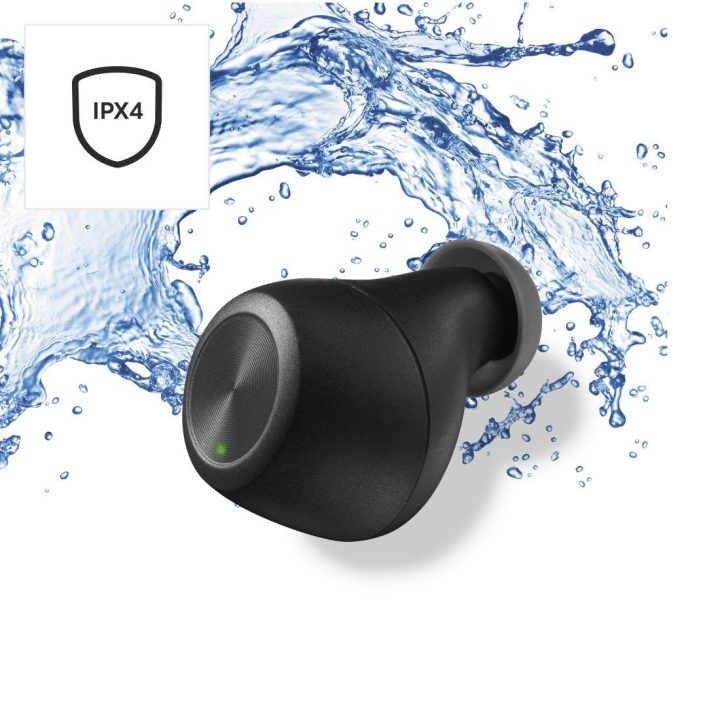 Juodos belaidės „True Wireless“ ausinės su „Bluetooth 5.0“