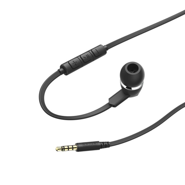 Juodos į ausis įdedamos stereo ausinės Hama Joy