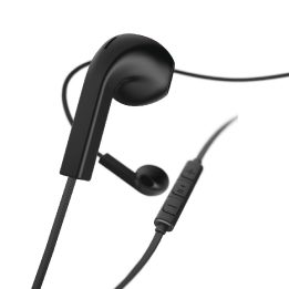 Juodos laidinės stereo ausinės su 3,5 mm jungtimi