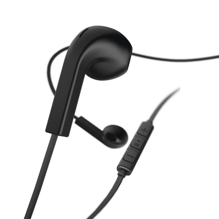 Juodos laidinės stereo ausinės su 3,5 mm jungtimi