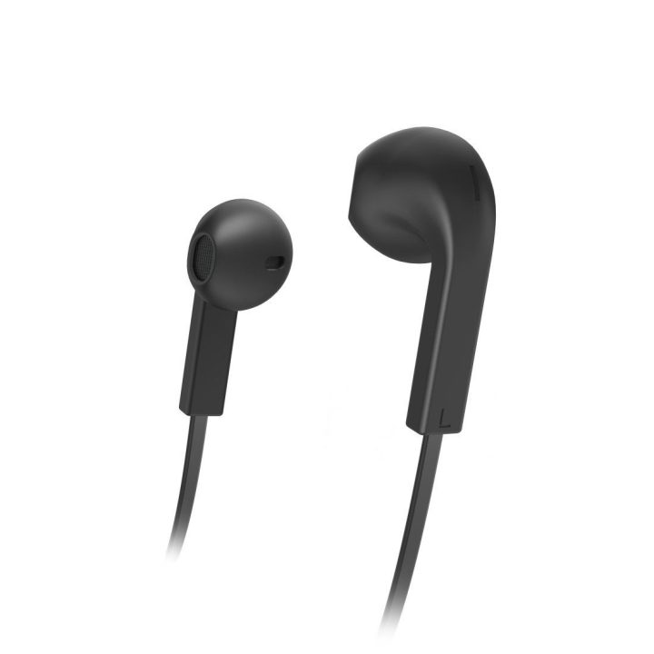 Juodos laidinės stereo ausinės su 3,5 mm jungtimi