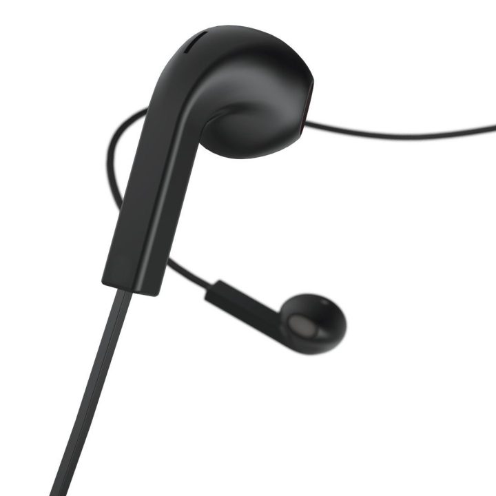 Juodos laidinės stereo ausinės su 3,5 mm jungtimi