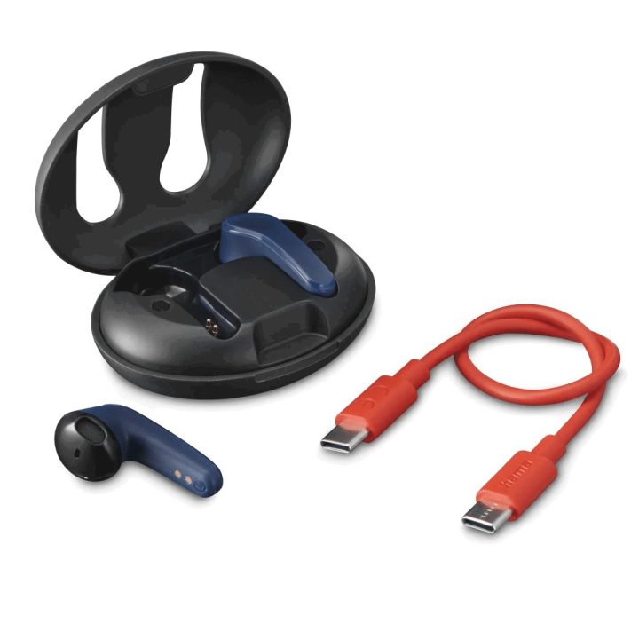 Bluetooth ausinės su įkrovimo dėklu, juodos