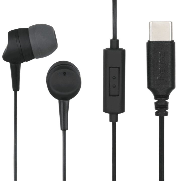 Hama Sea II juodos USB-C į ausis įdedamos ausinės