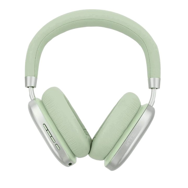 Žalios Bluetooth ausinės per ausis su ANC
