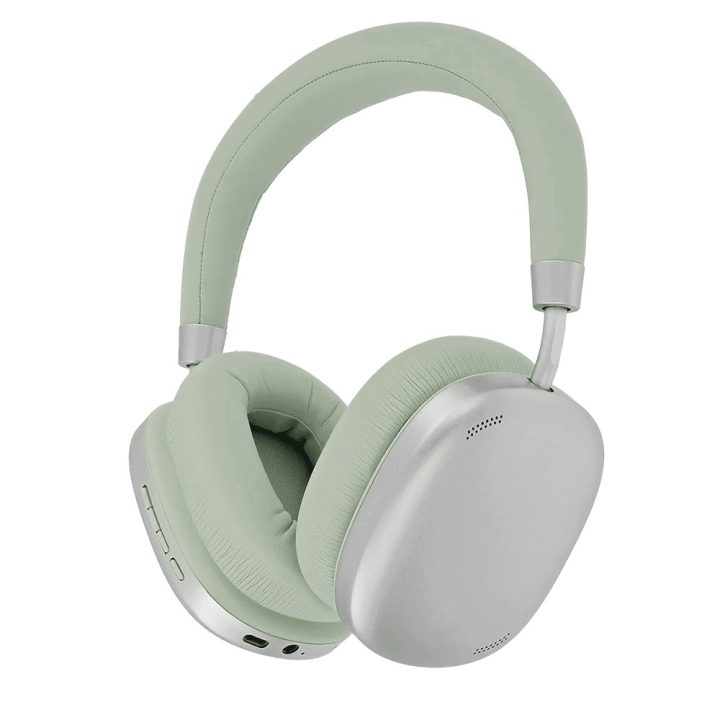 Žalios Bluetooth ausinės per ausis su ANC